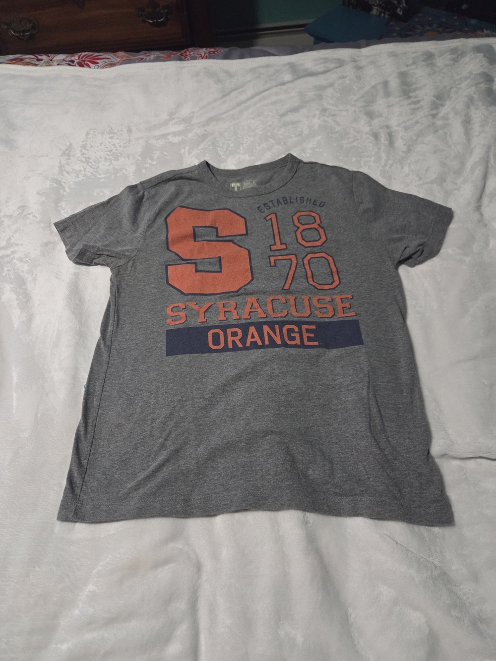 Syracuse Orange Gray Short Sleeve Tee